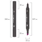 Маркер для скетчинга двусторонний 1 мм - 6 мм BRAUBERG ART CLASSIC, СВЕТЛО-ЛИЛОВЫЙ (R603), 151787