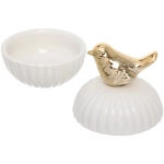 Шкатулка керамическая «GOLD Podarok», птичка, цвет белый, 9,8*7,5*3см (в инд. коробке)