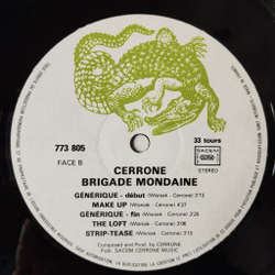Винтажная виниловая пластинка LP Cerrone Brigade Mondaine (France 1978)