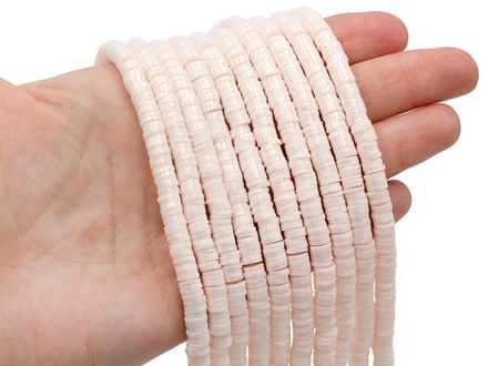 Нить каучуковых бусин 6мм, с перламутрово-золотистым эффектом