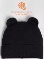 Шапка детская осенняя с ушками и снуд