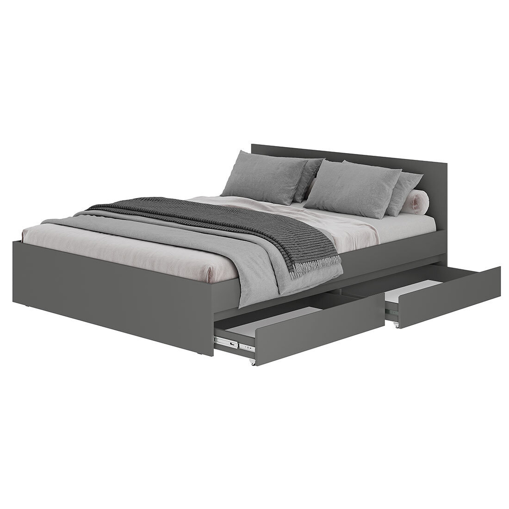 Кровать 1,6 м Симпл КР-17, графит