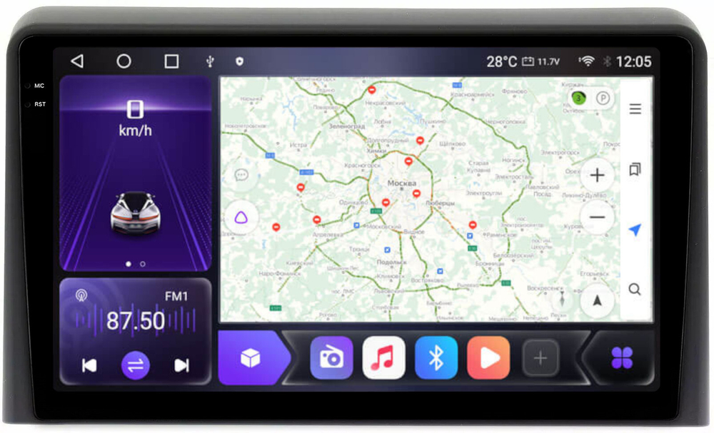 Магнитола для Hyundai Sonata 2017-2019 (LF) - Carmedia OL-9775 QLed+2K, Android 12, TS10,  CarPlay, 4G SIM-слот