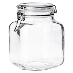 Банка для сыпучих прод. 2000 мл. d=100 мм. h=166 мм. с крышкой с бугельным замком Borgonovo