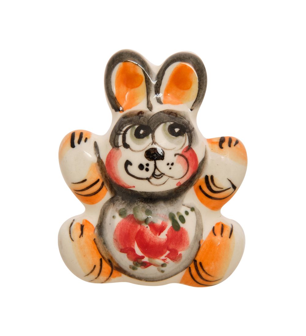 ГЛ- 861 Магнит «Заяц» цв. (Гжельский фарфор)