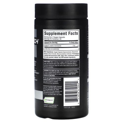 MuscleTech, 100% креатин Platinum, 100 растительных капсул (1,25 г в 1 капсуле)