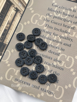 Пуговицы Гучч. на прокол черные матовые