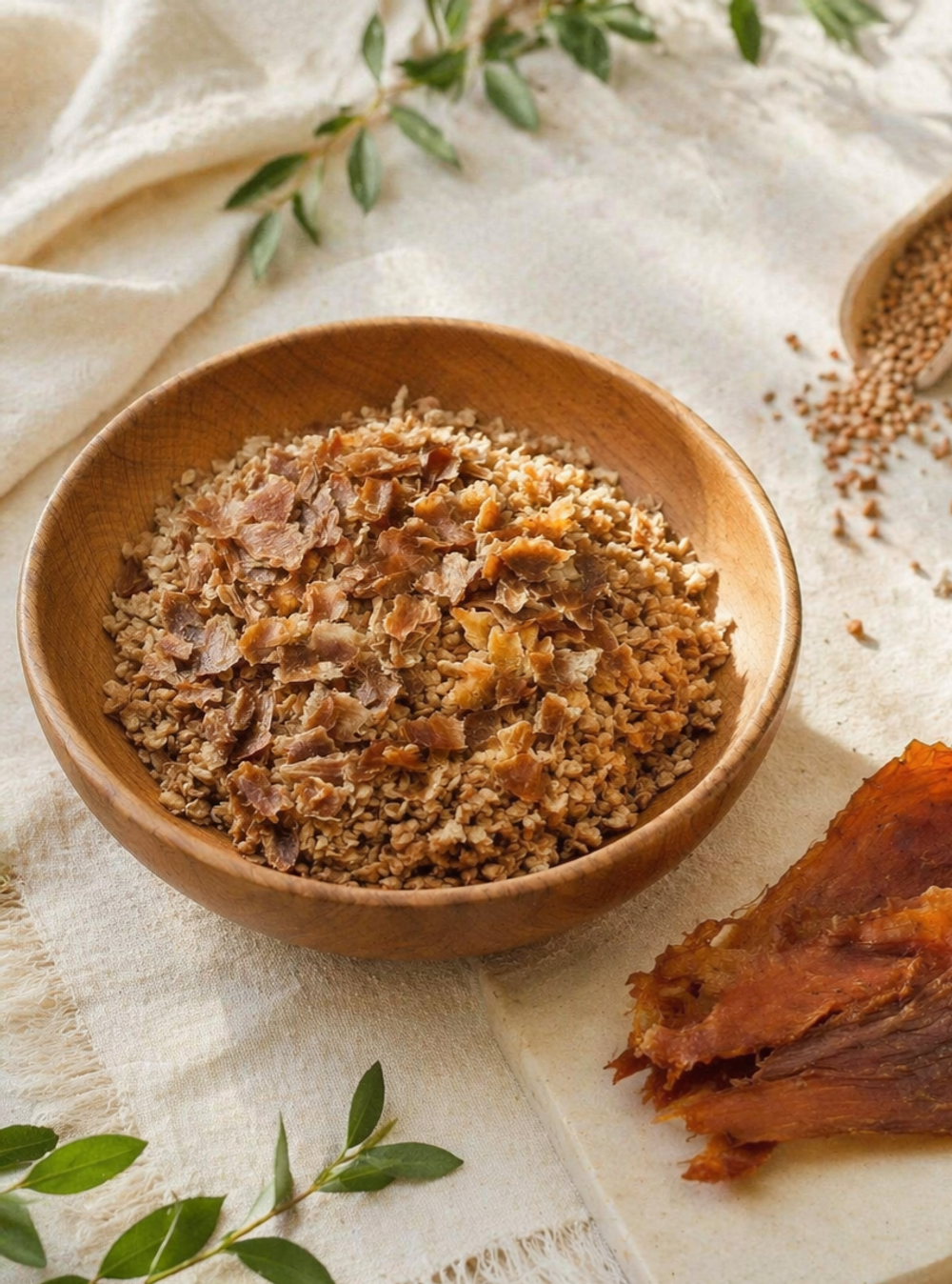 Гречневые хлопья с куриными джерками, 220 г