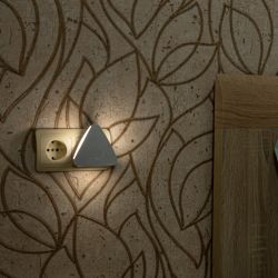 DTL-320 Треугольник-White-Sensor Светильник-ночник. С фотосенсором день-ночь. Белый. ТМ Uniel