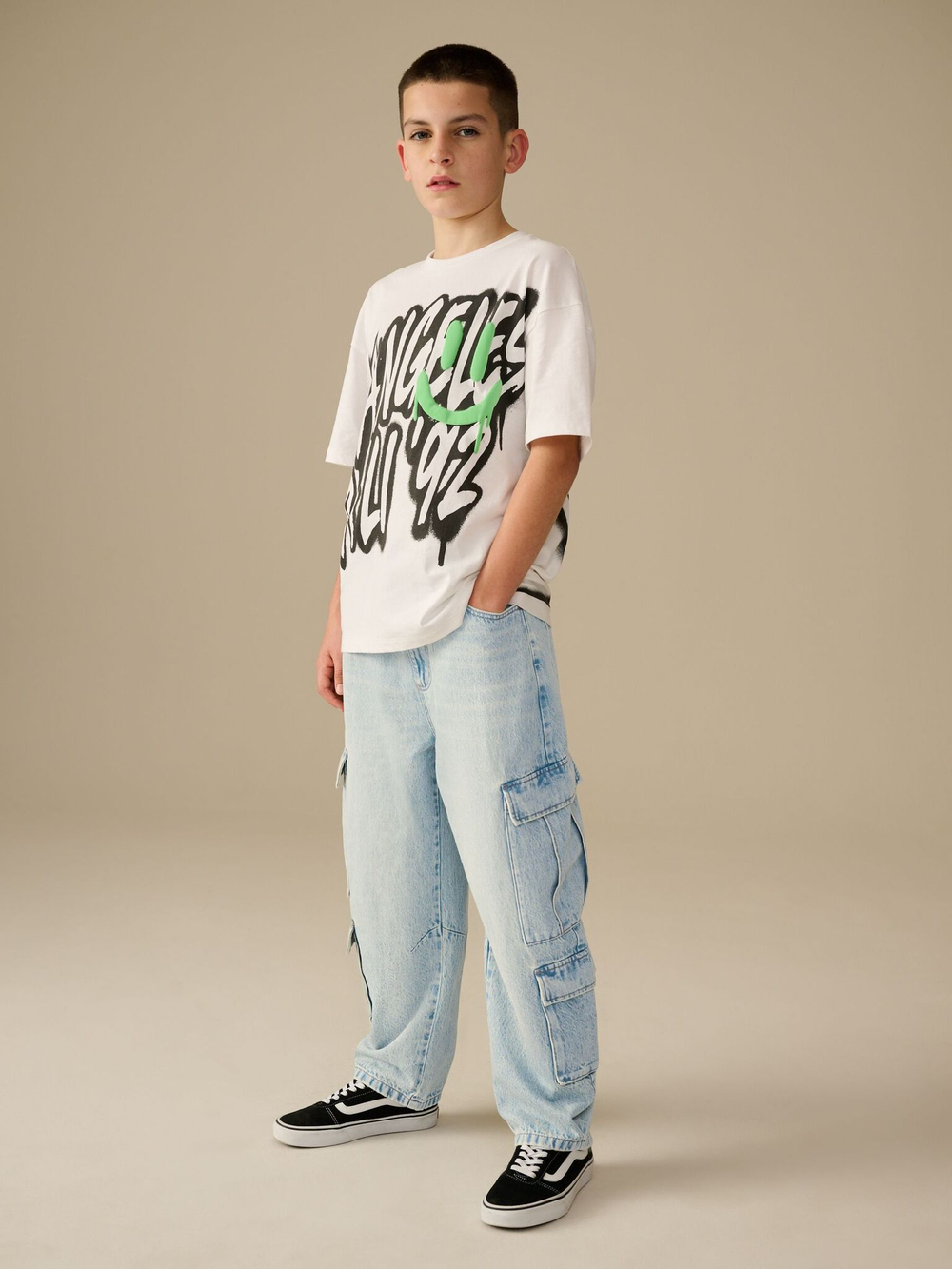 Джинсы карго для мальчика Next E41-856, Голубой