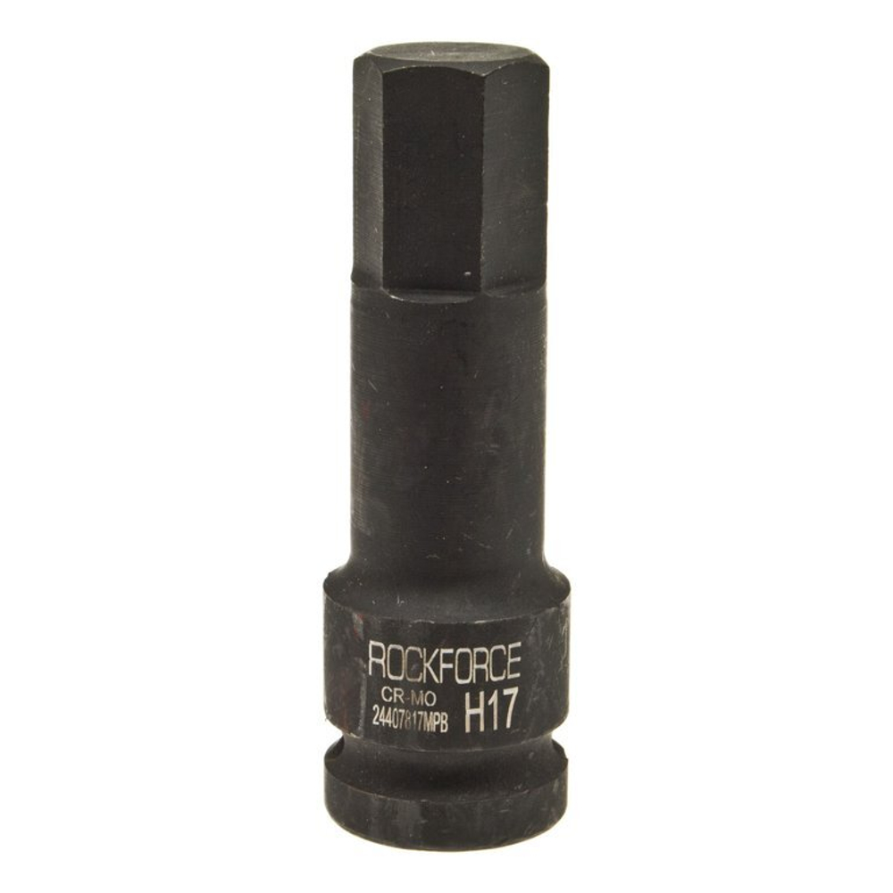 Головка-бита 17мм 1/2" 6-гранная ударная L=79мм ROCKFORCE RF-24407817MPB