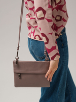 Сумка кросс-боди Deboro 3017 розово-серый