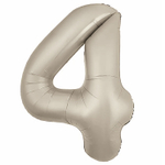 Шар фольгированный Цифра 4 101 см (Бежевый)