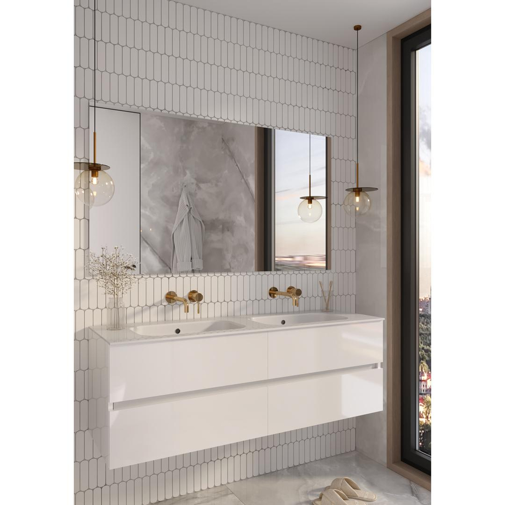 Тумба Armadi Art Valessi 140см 837-140-W, Белый глянец