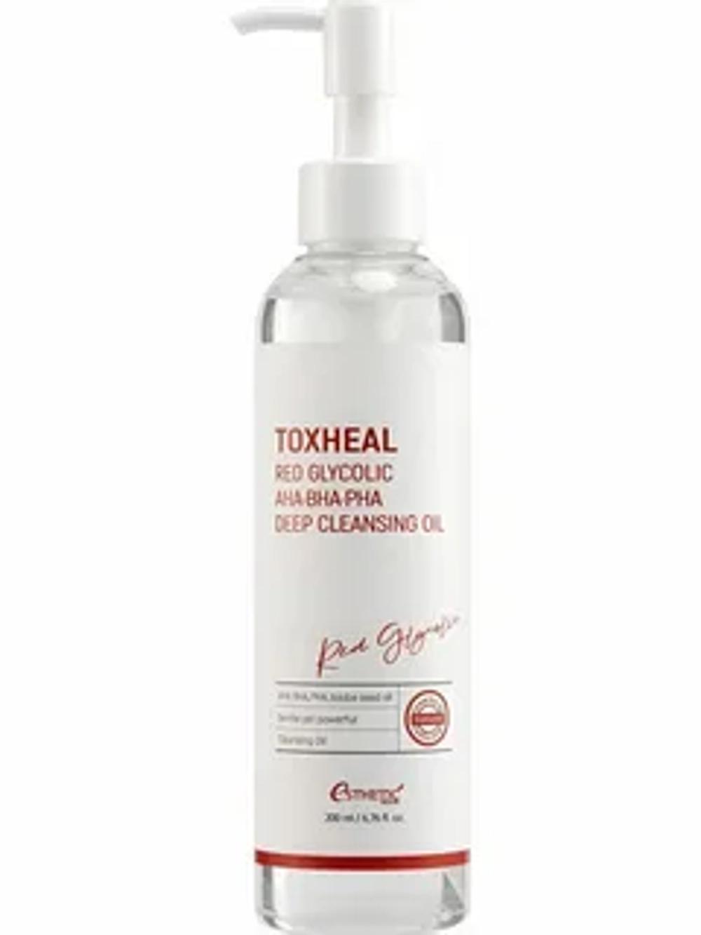 [ESTHETIC HOUSE] Гидрофильное масло для лица TOXHEAL RED GLYCOLIC AHA, BHA, PHA DEEP CLEANSING OIL, 200 мл