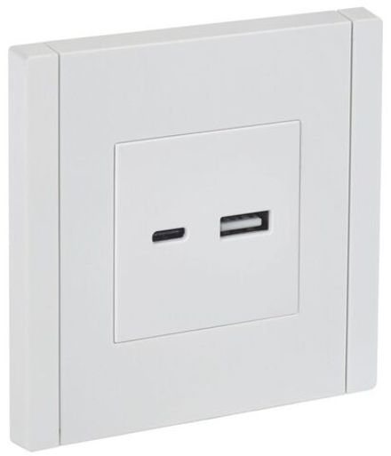 Розетка USB A+C 3.1А FORTE&PIANO FP250 бел. IEK FP-U22-D31-K01