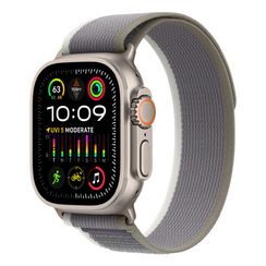 Apple Watch Ultra 2 GPS + Cellular, 49mm, корпус из титана, ремешок Trail зеленого/серого цвета (2023)