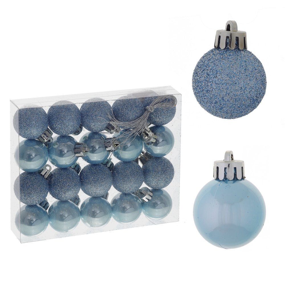 GAEM Набор из 20шт, Украшение новогоднее Шар "Снежок голубой", D3 см, L3 W3 H4 см