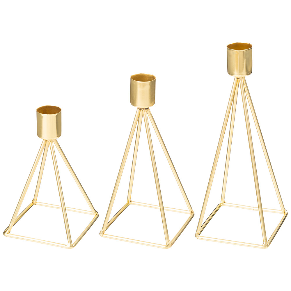 НАБОР ПОДСВЕЧНИКОВ ИЗ 3-Х ШТ. 8Х8Х13/16,5/20 СМ