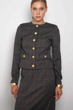 Жакет «Богачка» в золотую клетку