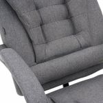 Кресло офисное CROMEX (КРОМЕКС) "Chill MS-005", с функцией вибромассажа, подножка, ткань, серое, 532959