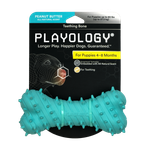 Playology дентальная жевательная косточка PUPPY TEETHING BONE для щенков 4-8 месяцев с ароматом арахиса, цвет голубой