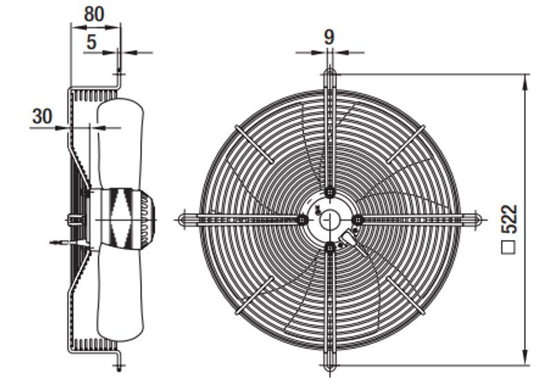 Вентилятор осевой S4E450-AP01-33