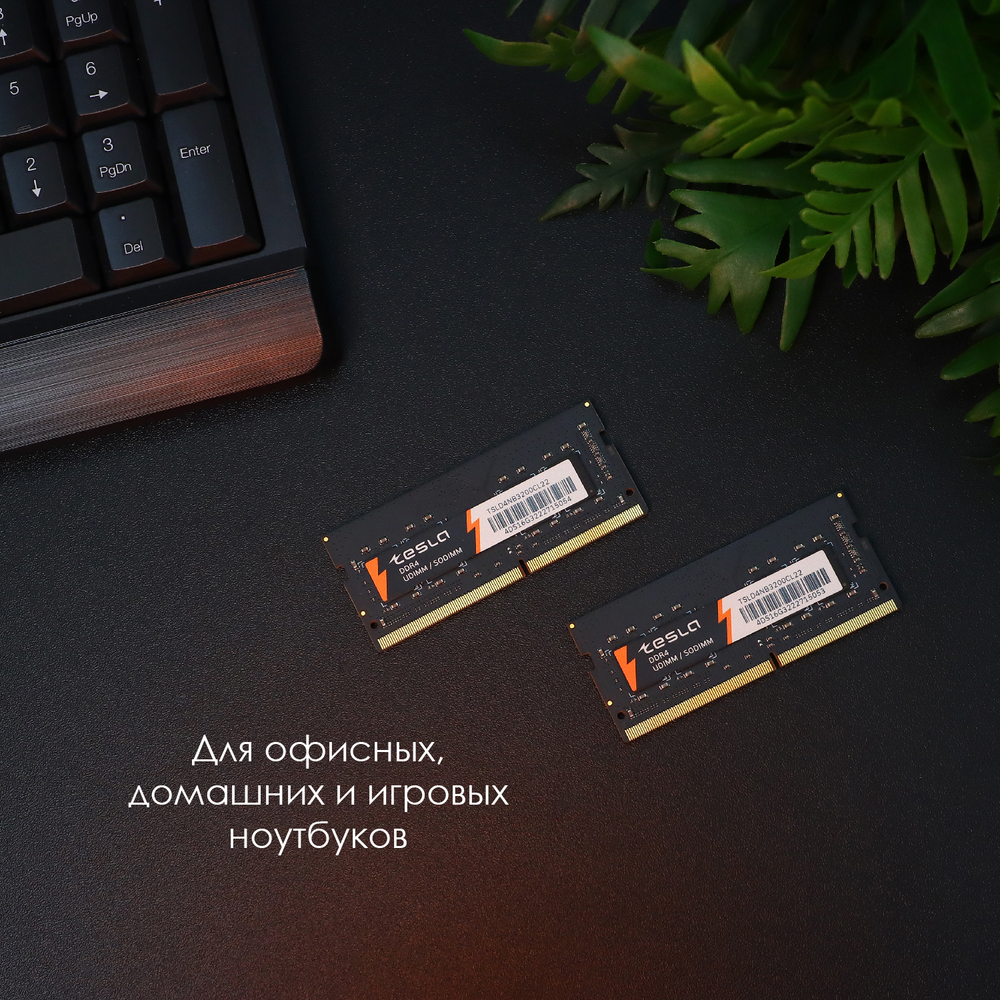 Память TESLA DDR4 SODIMM 8Гб, 3200МГц, CL22, Retail, 1.2В (TSLD4NB-3200-CL22-8G)