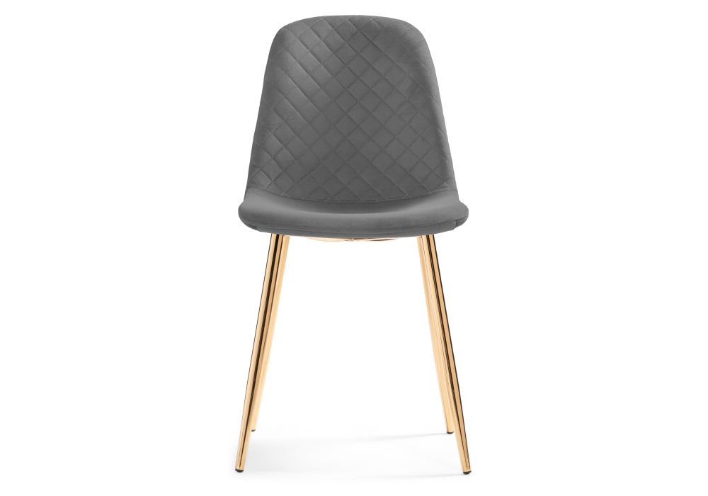 Стул на металлокаркасе Dabl dark gray / gold