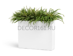 Кашпо TREEZ Effectory Gloss Высокий Дивайдер Белый глянцевый лак в-75, д-92, ш-25 см 1/1 41.3320-05-040-WH-92/75
