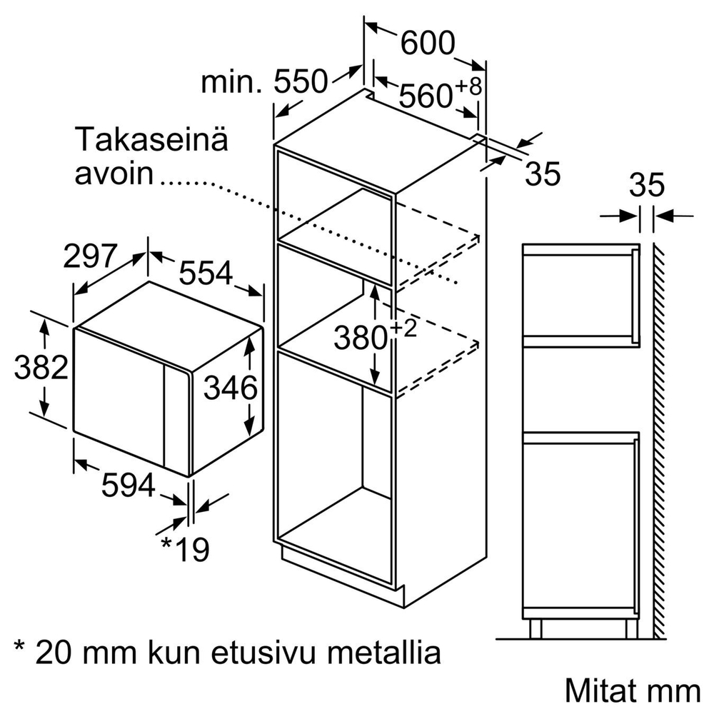 Встраиваемая микроволновая печь Siemens BF520LMR0
