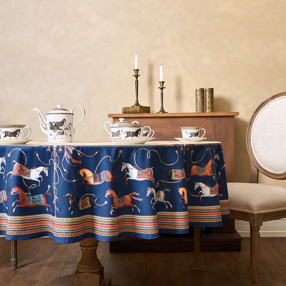 СКАТЕРТЬ КРУГЛАЯ "PASSAGE"150 СМ ,БЕЖЕВЫЙ, 100% ХЛОПОК ,ТВИЛ