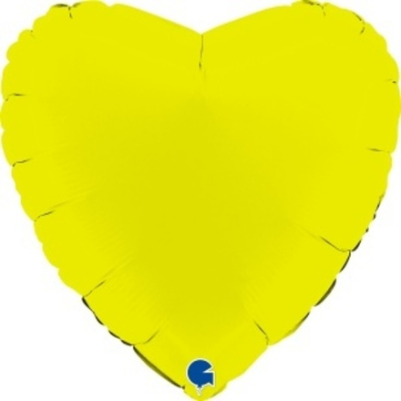 Г 18'' Сердце Лайм Сатин 40 см.