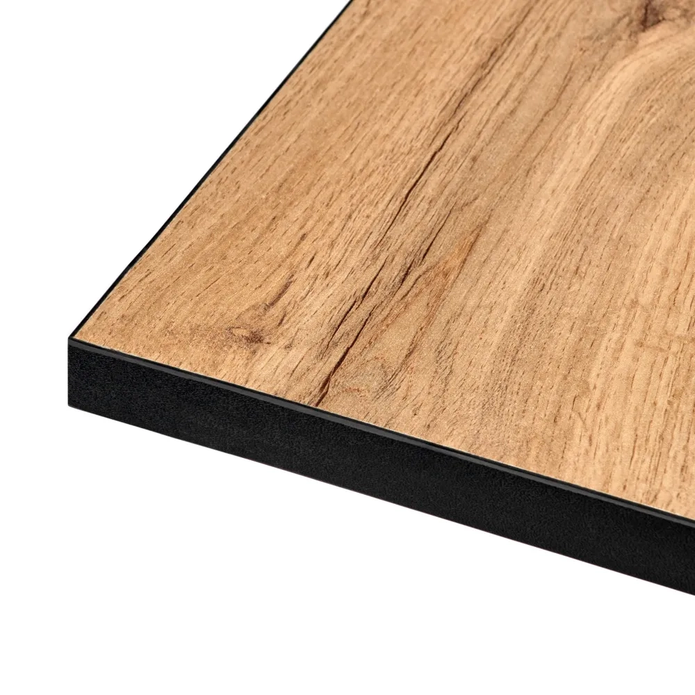 Стол Dublin раскладной 120-160х80х75 Дуб Вотан, чёрные ножки