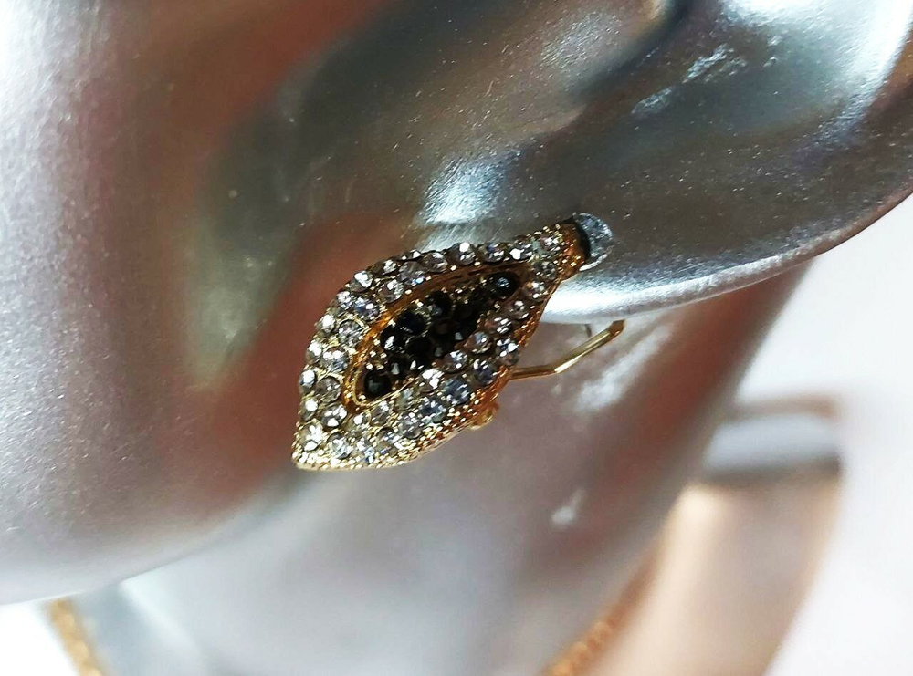 Комплект бижутерии. Наборы. комплект серьги с подвеской со стразами "Восточная ночь"