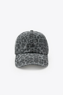 ZARA КЕПКА ИЗ ТВИЛА С АНИМАЛИСТИЧЕСКИМ ПРИНТОМ, СЕРЫЙ