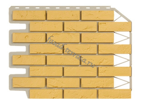 Фасадная панель FINEBER Коллекция Кирпич Баварский Песочный