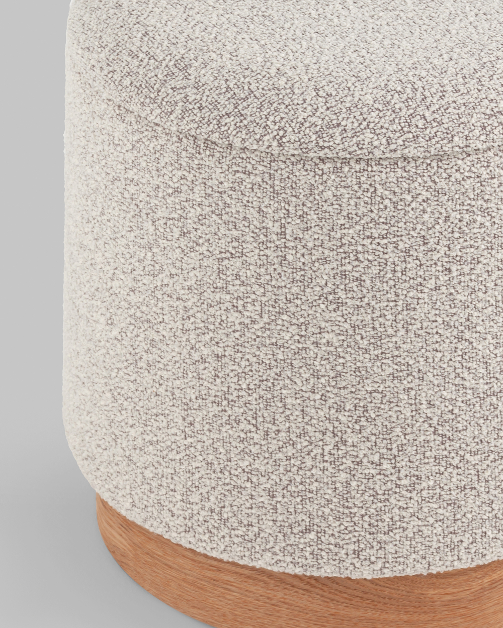 Пуф с ящиком Холли S букле бежевый