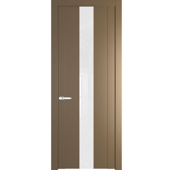 Межкомнатная дверь эмаль Profil Doors 1.9P перламутр золото стекло лак классик
