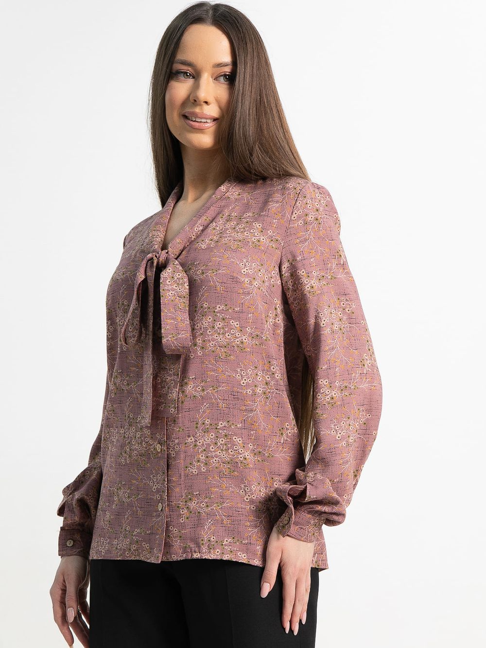 Рубашка с бантом Рузанна (чайная роза) Б15245-10М LT Collection