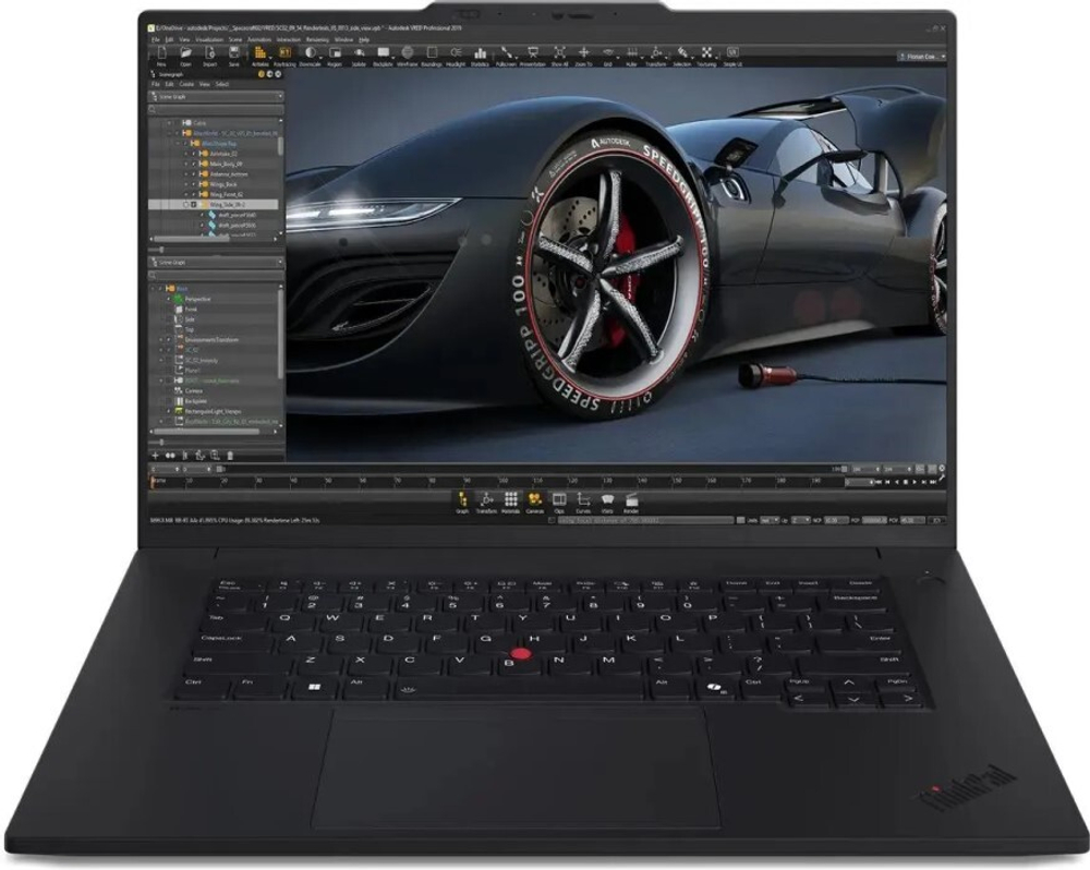 Ноутбук  Lenovo ThinkPad P1 G7 16 ", Core Ultra 9, 64 Гб RAM, 2 Тб SSD, GeForce RTX 3000 Ada, Черный