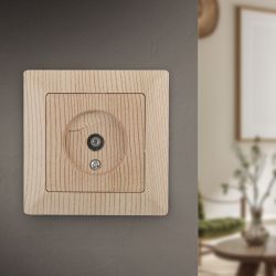 Розетка Intro Solo 4-301-11 TV одиночная, СУ, сосна