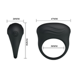 Черное вибрирующее эрекционное кольцо (Цвет: черный)