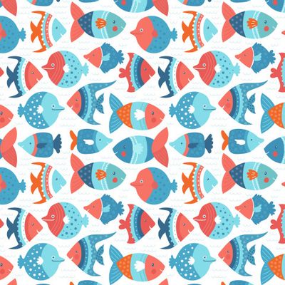 Морские рыбки на белом