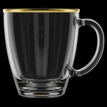 Кружка для чая 350мл. арт.2025 -З (отводка края золотом)