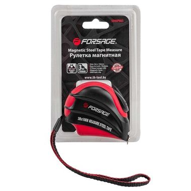 Рулетка 3мх16мм (магнитный зацеп, автоблокировка, двухкомпанентный корпус), в блистере Forsage F-5096P803