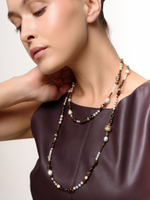 Колье "Pearl hematite magnet" Gold