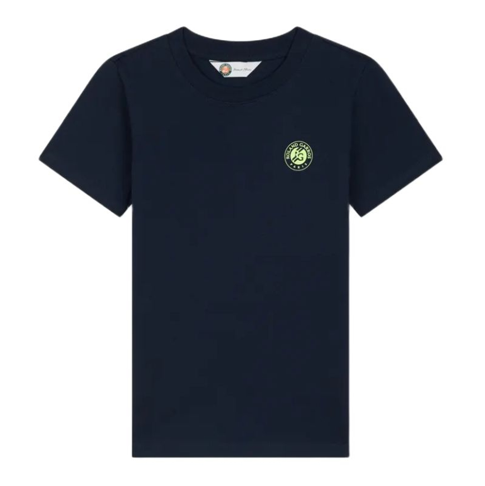 Футболка для мальчика теннисная Roland Garros Back Мяч - navy blue