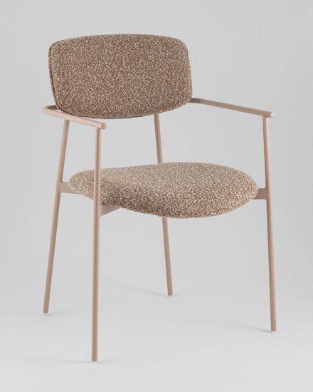 Стул Doe коричневый бежевые ножки