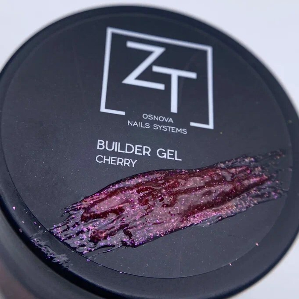 ZT Строительный гель BUILDER GEL CHERRY, перламутровая вишня 15 гр.